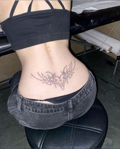 Cypher Tattoo, Zzz Tattoo, Back Tattoo Lower, Henna Tattoo Back, Succubus Tattoo, Lower Back Tattoo Designs, Lower Back Tattoo, Satanic Tattoos, Ab Tattoo