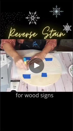 Reverse stain technique for wood signs! #stencil #woodsigns #MinwaxStains #mettle #craftbusiness #christmasdiy #diy | Mettle Modern Design Varathane Wood Stain Sunbleached, Stain Techniques, Christmas Arrangements, Craft Business, Staining Wood, Wood Signs, Christmas Diy, Stain, Modern Design