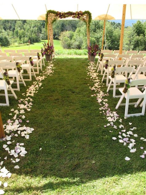 Diy Wedding Arbor, Winter Wedding Centerpieces, Backyard Wedding Ceremony, Yosemite Wedding, Vermont Wedding, Wedding Ceremony Flowers, Wedding Tent, White Wedding Flowers, Ceremony Flowers