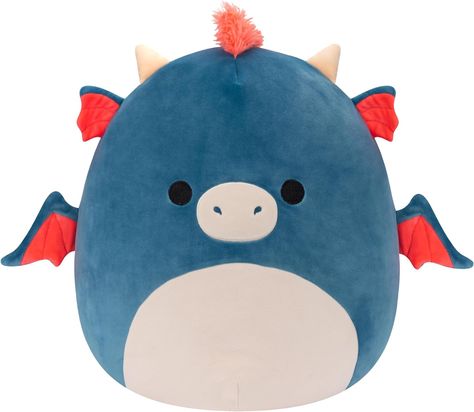 Squishmallows Original 14-Inch Carin Blue Dragon with Orange Mane - Large Ultrasoft Official Jazwares Plush Pillow Pals, Long Car Rides, Fantasias Halloween, Blue Dragon, Cute Plush, Shih Tzu, Soft Toy, Animal Plush Toys, Stuffed Animals