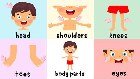 Head Shoulders Knees And Toes, Nursery Rhymes Games, Classic Nursery Rhymes, Classic Nursery, Sing And Dance, Lip Care Routine, Puzzles For Toddlers, Head Shoulders, Vocabulary Practice