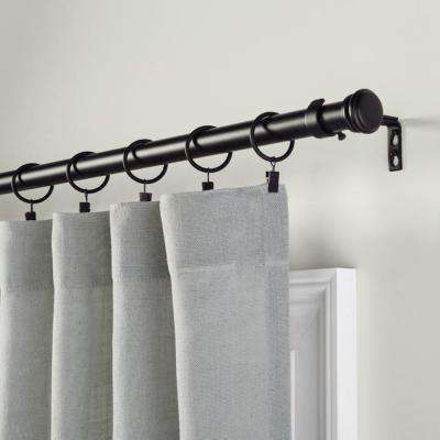 Curtain Hardware - Window Treatments - The Home Depot Curtain Clip Rings, Bay Window Curtain Rod, Sheet Curtains, Black Curtain Rods, Metal Curtain Pole, Retro Curtains, Living Room Transformation, Crystal Curtains, Curtain Rings With Clips