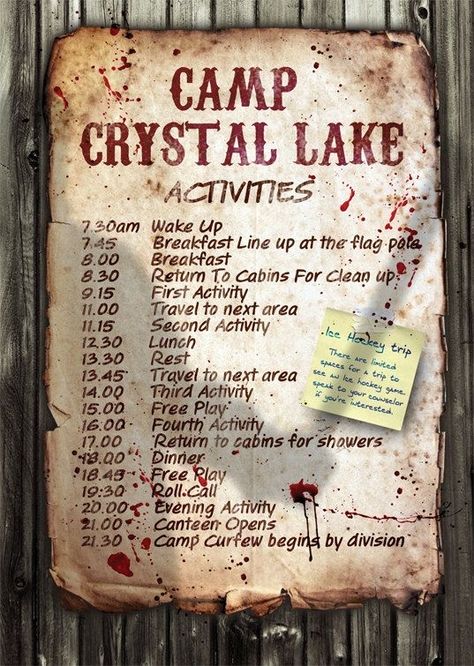 Halloween Decorations Diy, Horror Themed Party, Halloween Friday The 13th, Lake Party, Lake Activities, Camp Crystal Lake, Horror Party, Friday 13th, Diy Xmas Gifts