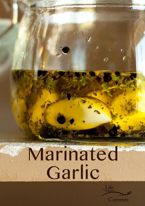 Marinated Garlic Cloves Recipes, Marinated Garlic Cloves, Marinated Cheese And Olives In A Jar, Marinated Garlic, Pickled Recipes, Pickled Vegetables Recipe, Marinated Cheese, Broccoli Bites, Kitchen Basics