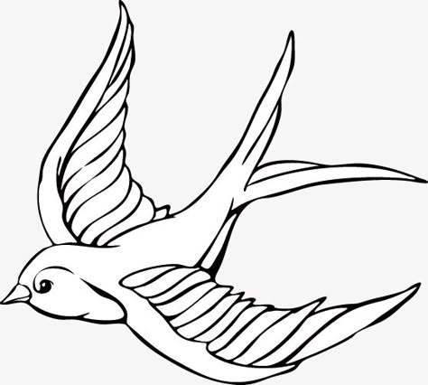 Swallow Drawing Simple, Swallows Drawing, Swallow Vector, Sparrows Tattoo, Swallow Drawing, Swallow Art, Vintage Bird Tattoo, Tato 3d, Simple Bird Tattoo