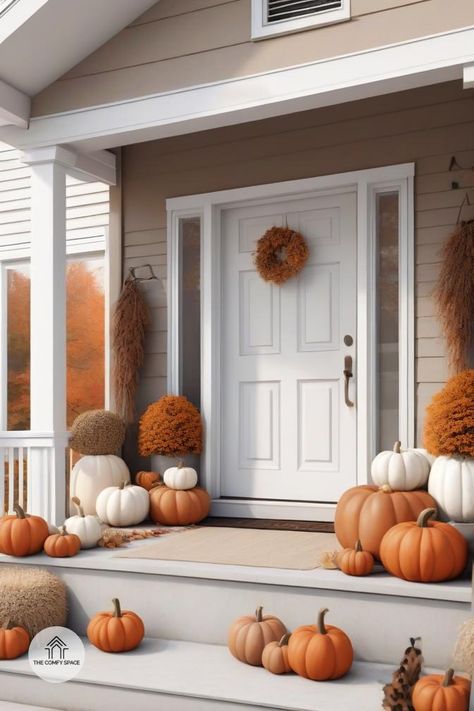 Transform your porch this fall with these elegant and minimalist decor ideas for a clean and inviting look.#FallDecor #MinimalistStyle #ChicPorch #HomeDecor #AutumnVibes Fall Porch Ideas, Minimalist Decor Ideas, Fall Porches, Halloween Style, Elegant Fall, Fall Porch, Halloween Fashion, Porch Patio, Porch Ideas