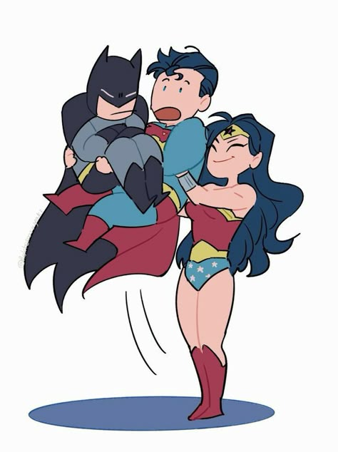 [LMH] Artist Unknown Spell Casting Pose Reference, Wonder Family, Superman And Wonder Woman, Dc Trinity, Superman X Batman, Anime Hug, Superman X, Dc Comics Heroes, Batman Wonder Woman