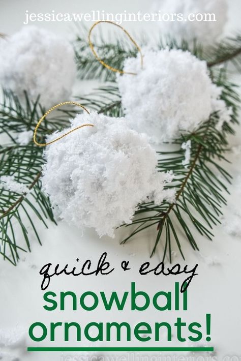 Make these fluffy textured snowball ornaments for the Christmas tree with paper mache ornaments and yarn. They're quick, easy, fun, and have the perfect texture! Snowballs Diy, Christmas Tree With Paper, Diy Yarn Ornaments, Tree With Paper, Paper Mache Ornaments, Woodsy Christmas, Easy Diy Christmas Ornaments, Modern Ornaments, Snowball Ornament