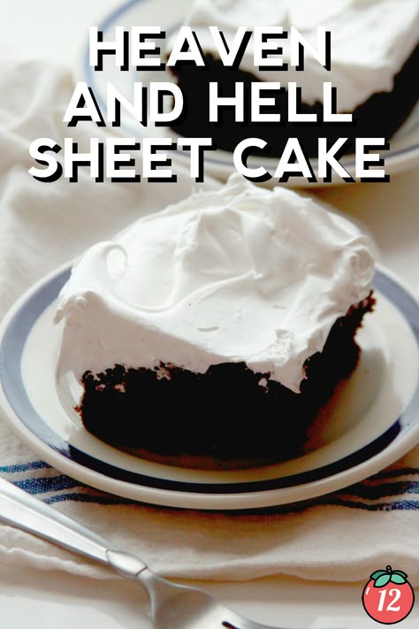 Heaven And Hell Sheet Cake 12 Tomatoes, Orange Sheet Cake Recipe, Quarter Sheet Cake Recipe, Heaven And Hell Cake, Hostess Sheet Cake, Heaven And Hell Sheet Cake, Sheet Cakes Recipes, Easy Sheet Cake Recipes, Twelve Tomatoes