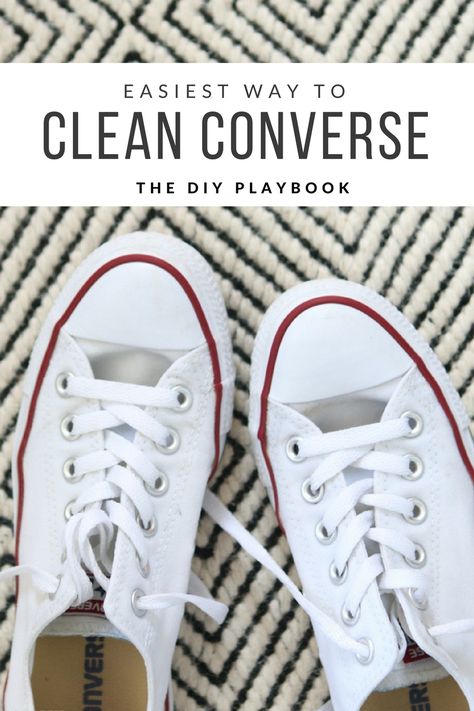 How to clean Converse Clean White Converse, Cleaning White Shoes, How To Clean White Converse, Clean Converse, Homemade Toilet Cleaner, Clean Baking Pans, Cleaning Painted Walls, Diy Playbook, Glass Cooktop