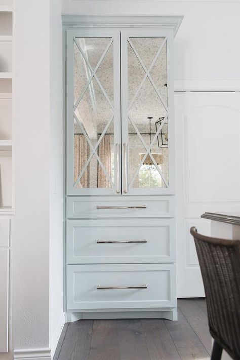 Mirrored Linen Cabinet, Mirrored China Cabinet, Decorative Glass Cabinet Doors, Mirrored Glass Cabinet Doors, Mirror Cabinet Kitchen, Light Blue China Cabinet, Light Blue Closet Doors, Mercury Glass Cabinet Doors, Mirrored Kitchen Cabinets