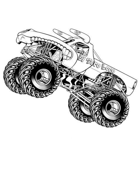 Monster Jam Coloring Pages - Best Coloring Pages For Kids Monster Truck Drawing, Tractor Coloring Pages, Monster Truck Coloring Pages, Monster Pictures, Monster Coloring Pages, Monster Trucks Birthday Party, Tree Coloring Page, Truck Coloring Pages, Monster Truck Birthday