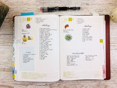 hobonichi cousin two daily pages example Hobonichi Cousin Daily Pages, Hobonichi Cousin Daily Layout Ideas, Hobonichi Cousin Daily Layout, Hobonichi Layout, Hobonichi Daily, Pentel Energel, Hobonichi Planner, Hobonichi Cousin, Lets Talk