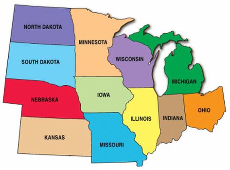 Lesson 11: The Midwest States - APRIL SMITH'S TECHNOLOGY CLASS Travel Europe Cheap, Midwest Region, Midwest Travel, Travel Quotes Adventure, Usa Map, United States Travel, Closed Doors, Us Map, Travel Information