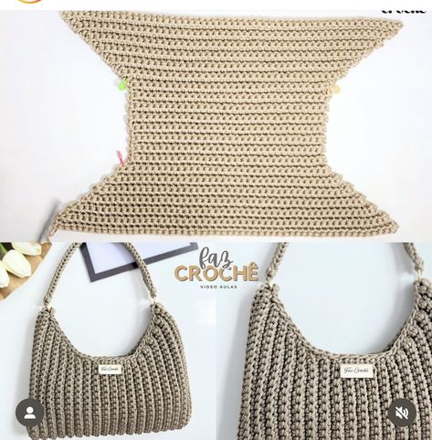 Projek Mengait, Crochet Bag Tutorials, Mode Crochet, Crochet Business, Crochet Clothing And Accessories, Beginner Crochet Projects, Crochet Handbags Patterns, Crochet Purse, Crochet Purse Patterns