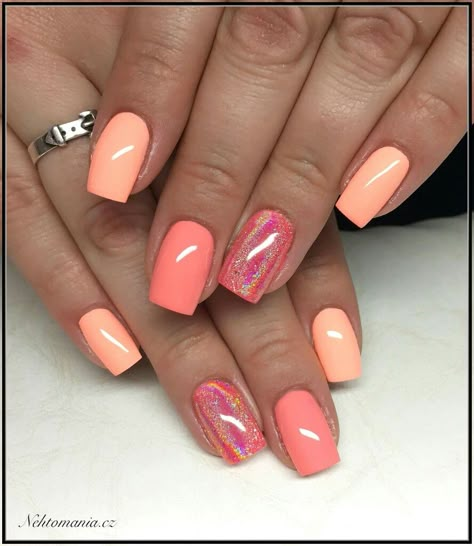 Dip Summer Nail Ideas, Dark Peach Nails, Summer Party Nails, Summer Dip Nails 2023, Cute Dip Powder Nails Summer, June Nails 2023, Nails Beach Design, Dip Powder Nails Ideas Spring, 90 Nails