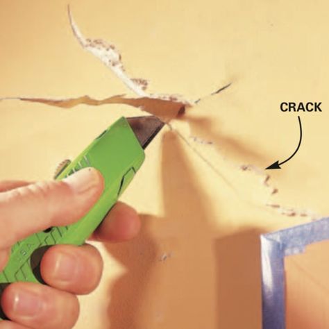 How to Repair a Drywall Crack | Family Handyman Preparing Walls For Painting, Drywall Tape, The Family Handyman, Drywall Repair, Home Fix, Family Handyman, Diy Home Repair, Home Tools, Diy Repair