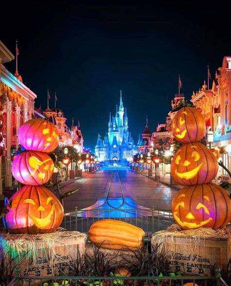 TXDZNY | One of the most magical Fall/Halloween views in WDW!!! 🏰���🐭🍂💜🍁🌌🎃👻💙👻🎃🌌🍁💜🍂🐭🏰 📷: @juddhelms #disney #disneyworld #disneyparks #hocuspocus #cali… | Instagram Disneyworld Halloween Aesthetic, Halloween In Disney World, Disneyland Aesthetic Halloween, Disney World Halloween Aesthetic, Disney In Fall, Maeve Fly, Disneyland Halloween Aesthetic, Halloween Decorations Disney, Mnsshp 2024