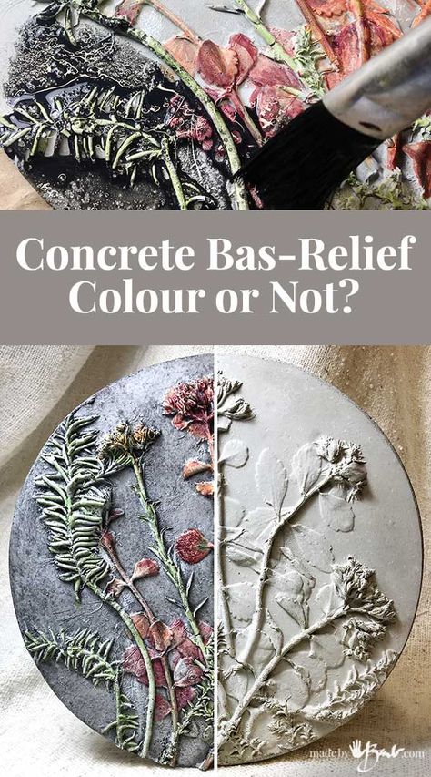 Botanical Casting, Fancy Painting, Bas Relief Art, Abstract Art Lesson, Spring Perennials, Plaster Casting, Concrete Leaves, Concrete Casting, Clay Artists