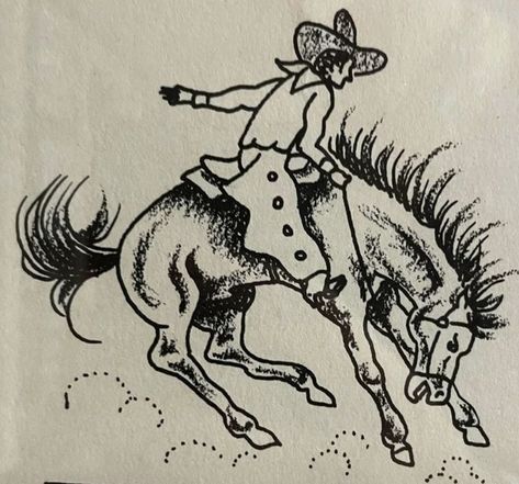 Bucking Bronco Tattoo, Bucking Horse Tattoo, Running Moodboard, Lino Ideas, Horse Tattoo Design, Cowboy Tattoos, Bucking Horse, Cowboy Pictures, Bull Tattoos