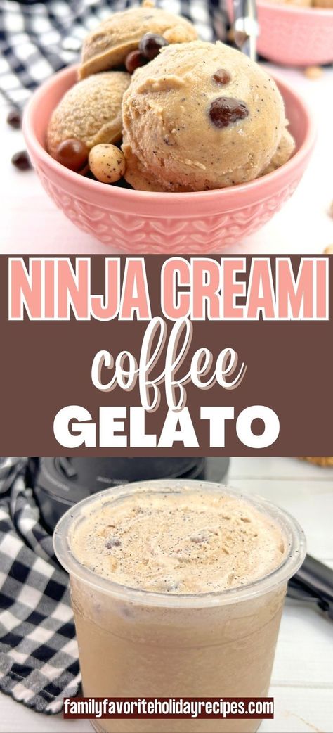 Coffee Ninja Creami Ice Cream Recipes, Ninja Creami Cappuccino, Ninja Creami Coffee Recipes, Creamiccino Recipes, Ninja Creami Coffee Drinks, Coffee Ninja Creami Recipes, Coffee Ninja Creami, Ninja Creami Recipes Gelato, Ninja Creami Drink Recipes