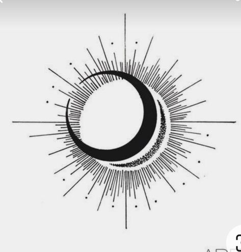 Eclipse Symbol, Moon Eclipse, Sun Moon, Art Tattoo, Holiday Cards, Moon, Sun, Design, Art