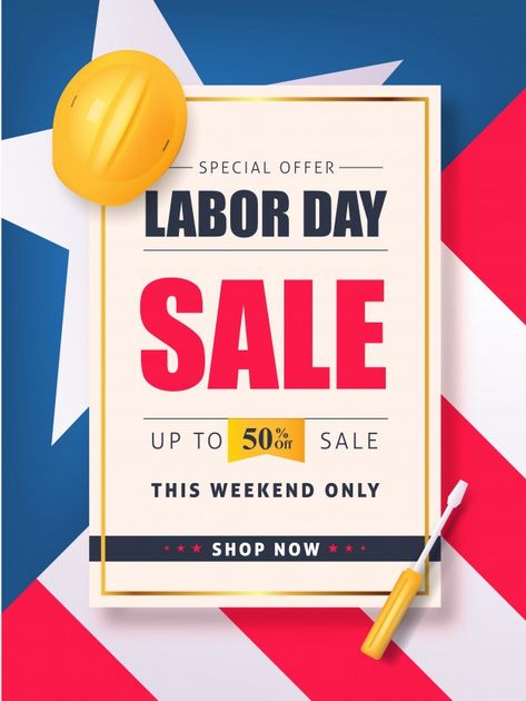 Labor day sale promotion advertising ban... | Premium Vector #Freepik #vector #banner #sale #template #promotion Labor Day Sale Design, Labour's Day, Email Inspiration, Print Design Template, Advertising Banner, Sale Template, Labor Day Sale, Vector Banner, Banner Advertising