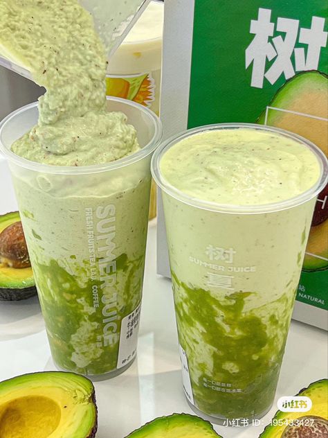 Avocado Milk Tea, Float Aesthetic, Avocado Drink, Avocado Milk, Drink Boba, Summer Juice, Food Deserts, Drinks Ideas, Food Pic