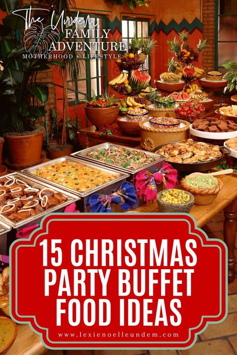 Easy Christmas buffet ideas for a crowd-pleasing holiday feast with a variety of festive dishes. Easy Hot Buffet Food Ideas, Good For Christmas Party, Christmas Banquet Food Ideas, Christmas Buffet Table Set Up Ideas, Ideas For Buffet Food, Holiday Party Buffet Ideas, Christmas Party Meals For A Crowd, Easy Christmas Buffet Food, Christmas Pitch In Food Ideas