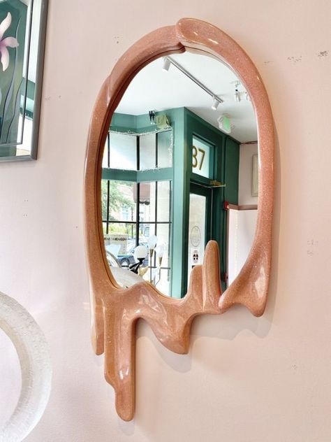 70s Mirror, Mirror Wall Panel, Funky Mirrors, Vintage Page, Stylish Mirror, Foam Art, Mirror Frame Diy, Luxury Mirror, Instagram Trends