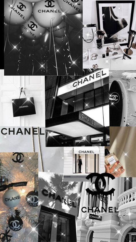 Chanel Lockscreen Aesthetic, Chanel Black And White Wallpaper, Wallpaper Backgrounds Chanel, Black And White Chanel Wallpaper, Chanel Brand Aesthetic, Chanel Black And White Aesthetic, Designer Lockscreen, Black Aesthetic Chanel, Chanel Wallpaper Black