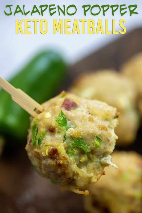 Jalapeno Popper Meatballs - low carb, keto friendly, and perfect for snacking! #keto #lowcarb #jalapeno #meatballs Jalapeno Meatballs, Spicy Meatballs Recipe, Meatball Seasoning, Keto Meatballs, Mozzarella Stuffed Meatballs, Spicy Meatballs, Low Carb Meatballs, Homemade Enchiladas, Keto Tips