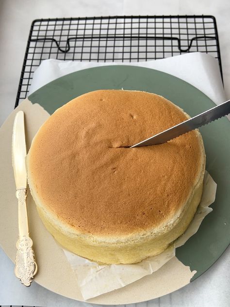 JAPANESE COTTON SPONGE CAKE - Indulge with Winnie Japanese Cotton Cake Recipe, Korean Sponge Cake, Japanese Cotton Cake, Cotton Cake Recipe, Japanese Jiggly Cake, Japanese Cotton Sponge Cake Recipe, Japanese Sponge Cake Recipe, Japanese Fluffy Cake, Cotton Sponge Cake