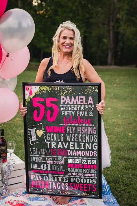 55 Years Old Birthday Ideas, 55 Birthday, Fly Fishing Girls, 55 Years Old, 55th Birthday, Birthday Queen, Fishing Girls, Milestone Birthday, Retirement Party