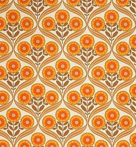 Leaf Vector, Mod Vintage, Orange Spice, Motif Vintage, Wallpaper Vintage, Retro Wallpaper, Vintage Orange, Original Wallpaper, Retro Pattern