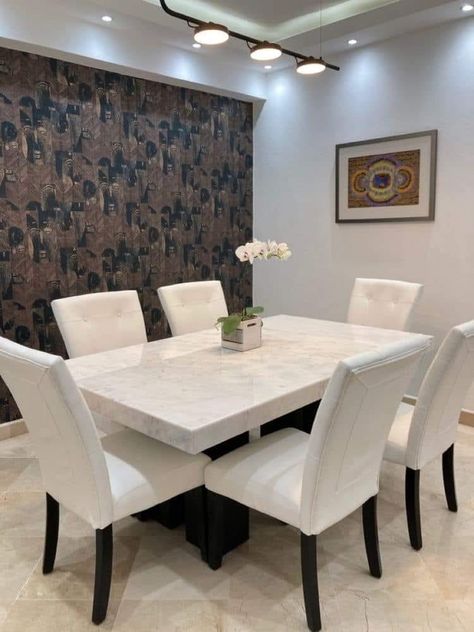 Dinning Setting Table, Marble Dining Table Design Modern, Dining Table Design Wooden Modern, Dinning Room And Living Room Together, Latest Dining Table Design, Dinning Room Design Modern, Dining Table Design Modern Luxury, Dinning Room Inspiration, Marble Dining Table Design