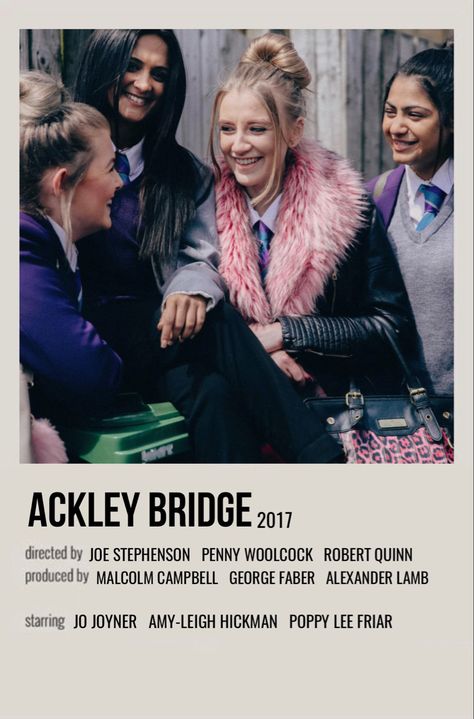 Ackley Bridge, Bridge Aesthetic, Indie Movie Posters, Bridge Wallpaper, Wall Film, Series Poster, Music Poster Ideas, Movie Prints, Minimalist Poster