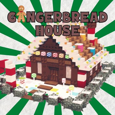 It will always be Christmas with this cottage in your Minecraft world! The house is built from materials of different vibrant colors and is a perfect combination of wood, concrete, and quartz stone. This gingerbread house looks delicious and is incredibly simple to construct, even down to the delectable candy cane chimneys and peppermint-lined entryway decorations. Cottage Minecraft House, House Ideas For Minecraft, Candy Minecraft, Ideas For Minecraft, Cottage Minecraft, Gingerbread House Ideas, Gingerbread Cottage, Minecraft World, Minecraft Christmas