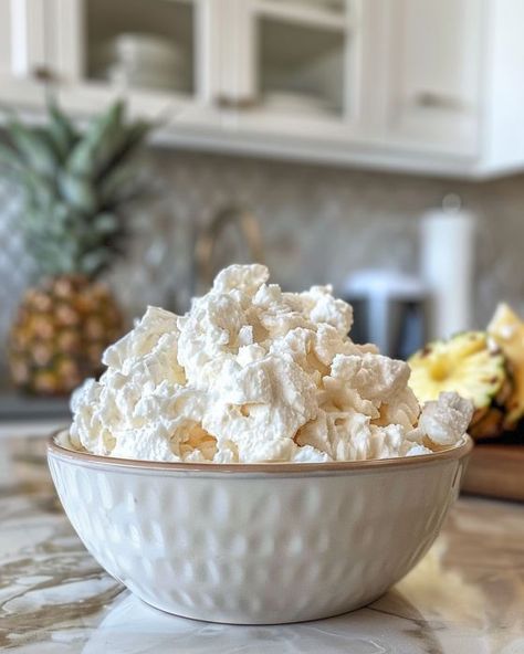 My Hawaiian friend showed me this recipe! Been a house fave since! Hawaiian Coconut Fluff, Coconut Fluff Dessert, Hawaiian Delight Dessert, Hawaiian Pineapple Coconut Fluff, Hawaiian Desserts Easy, Frozen Pineapple Dessert, Pineapple Coconut Fluff, Hawaiian Fruit Salad, Hawaiian Dessert Recipes