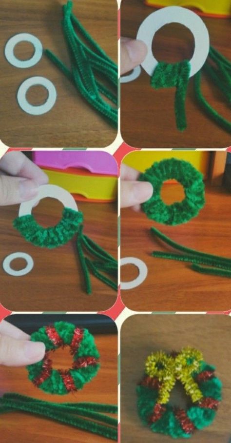 Easy After School Activities For Kids, Pipe Cleaner Crafts Christmas, Christmas Crafts With Pipe Cleaners, Pipe Cleaner Crafts For Kids Christmas, Pipecleaner Christmas Crafts For Kids, Christmas Pipe Cleaner Crafts, Pipe Cleaner Christmas Crafts, Pipe Cleaner Wreath, Pipe Cleaner Christmas Ornaments