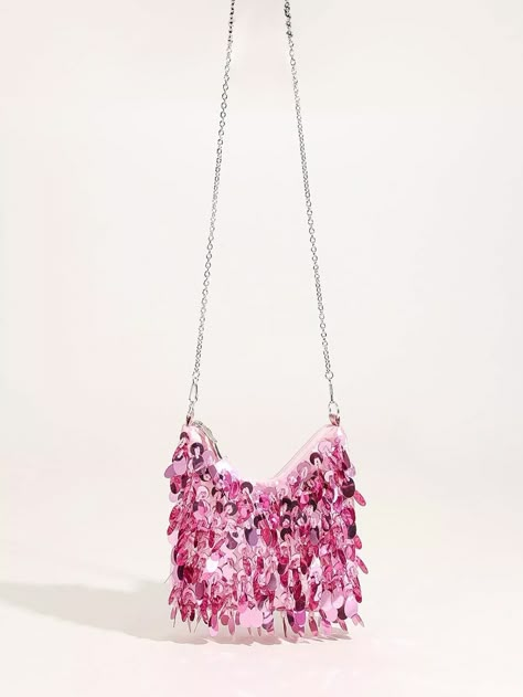 Purse Outfit, Sequin Purse, Sequin Bag, Sequin Decor, Elegant Bags, Pretty Bags, Pink Sequin, Party Bags, Small Bag