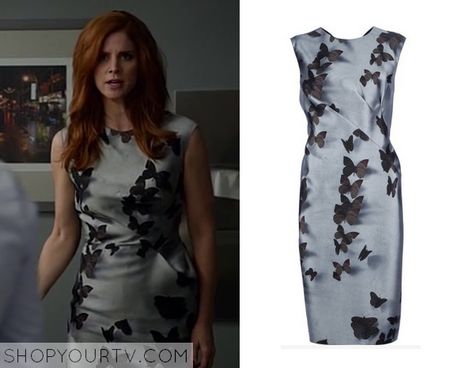 Suits Fashion, Clothes, Style and Wardrobe worn on TV Shows | Page 3 of 4 | Shop Your TV Donna Suits, Suits Tv Series, Donna Paulsen, Grey Butterfly, Sarah Rafferty, Summer Dress Trends, Suits Outfits, Suits Tv Shows, Suits Tv