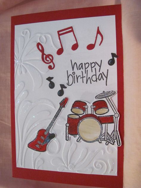 Teachers Day Card, Masculine Birthday Cards, Music Themed, Homemade Cards, Handmade Cards, Jdm, Cards Handmade, Birthday Cards, Musical