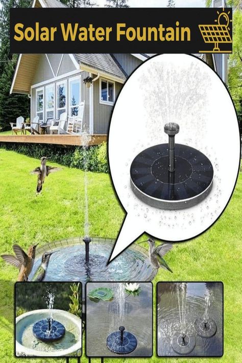 ⛲️ The Solar Water Fountain ⛲️ [Video] [Video] in 2022 | Solar powered fountain, Solar water fountain, Solar powered fountain pump Solar Powered Water Fountain, Solar Powered Fountain Pump, Solar Powered Fountain, Solar Water Fountain, Evergreen Garden, Floating Garden, Solar Fountain, Garden Beautiful, Cottage Garden Design