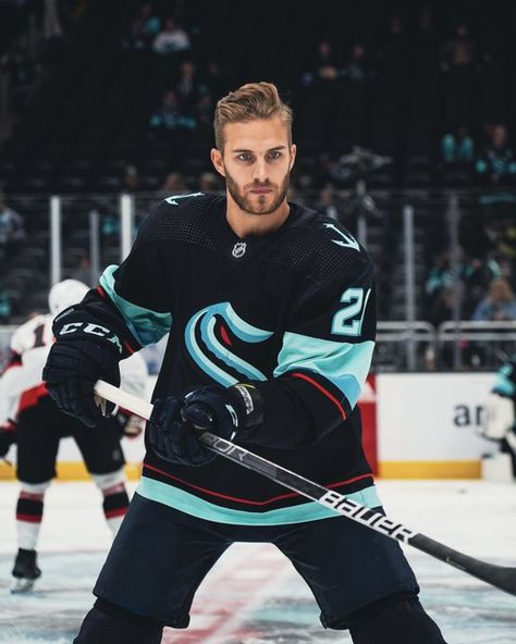 Hot Hockey Players Nhl, Alexander Wennberg, Alex Wennberg, Pantone Challenge, Kraken Hockey, Meghan Quinn, Blonde Beard, Hockey Guys, Hockey Men