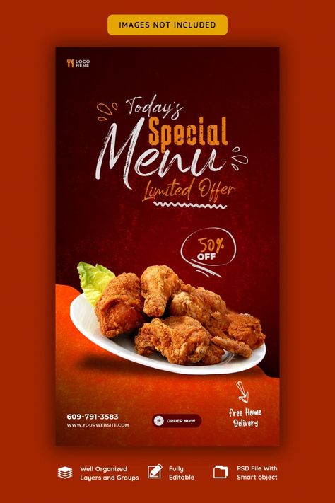 Food menu and restaurant instagram story... | Premium Psd #Freepik #psd #banner #food #menu #sale Food Design Poster, Restaurant Instagram Story, Food Banner Design, Restaurant Social Media, Food Flyer, Breakfast Restaurants, Restaurant Flyer, Stories Design, Food Banner