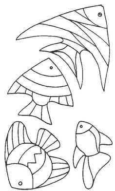 Fish Coloring Page, Applique Patterns, Stained Glass Patterns, Fish Art, Coloring Book Pages, Stain Glass, Mosaic Patterns, Colouring Pages, Felt Crafts