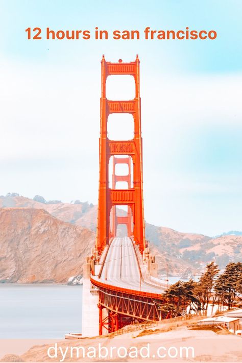 Do you have a 12-hour layover in San Francisco? With this itinerary for 12 hours in San Francisco, you know exactly where to go and when! #12hours #layover #sanfrancisco #usa #travelguide San Francisco Itinerary, California Bucket List, San Francisco International Airport, San Francisco Travel, Golden Gate Park, California Travel Road Trips, California Dreamin', San Fran, United States Travel