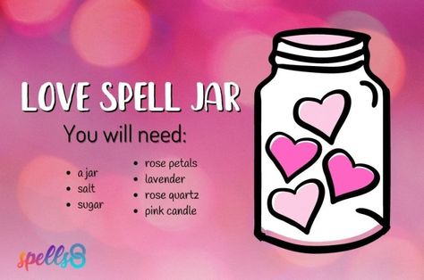 Love Spell Jar For Specific Person, Spell Jar For Love, Love Jar Spell, Love Spell Jar, Happiness Spell, Easy Love Spells, Jar Spells, Love Jar, Spell Jars