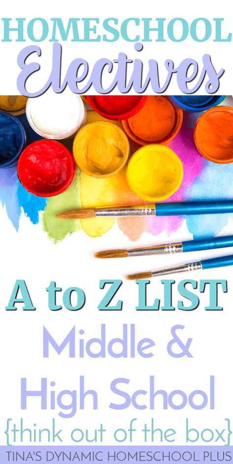 Middle School Electives, School Organization For Teens, Homeschooling Middle School, Homeschool Electives, Homeschool Coop, High School Electives, Homeschool High School Curriculum, Homeschool Highschool, High School Teen